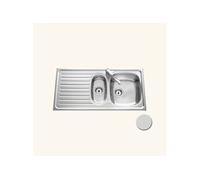 Evier inox nid d'abeille SCALDIS 1 bac et demi - 1 égouttoir
