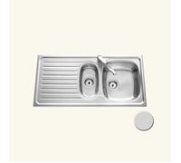 Evier inox nid d'abeille SCALDIS 1 bac et demi - 1 égouttoir