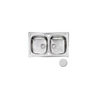 Evier inox nid d'abeille SCALDIS 2 bacs