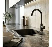 Evier Inoxa évier 1 cuve seule 54x44 en inox noir Essebagno