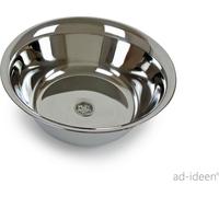 Evier Lavabo en inox 36 cm Ø + 19mm écoulement bateau yacht camping-car