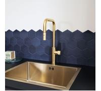 Evier Luisa évier 1 cuve seule 55x45 en inox or brossé Essebagno