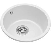 Évier mural autoportant en acier inoxydable 304 avec robinet et tuyau, cuve unique pour lavage des mains, buanderie, bar, éviers pour garage, sous-sol, blanc, 46 cm