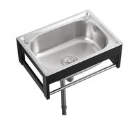 Évier mural commercial - Grand lavabo simple pour un nettoyage facile dans les zones très fréquentées