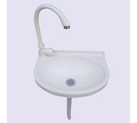 Évier Mural en Plastique, Mini-Vasque, Bac à Lessive, Lavabo De Salle De Bain pour Camping-Car., C