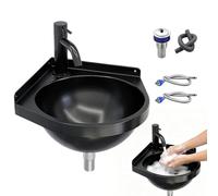 Évier mural pour la lessive,Évier d'angle triangulaire semi-circulaire avec robinet | Évier de cuisine mural | pour salle de bain cuisine maison entrée buanderie jardin patio salle de bain