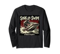 Évier ou Nager Debout Motomarine Style Punk Rebelle Manche Longue