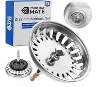 Evier Panier à Tamis, Ø 82 mm, Remplacement de 125555, Compatible avec Les Garnitures d'écoulement Blanco 3,5" à partir de l'année de Construction 1996, 24 Fentes Panier à Tamis