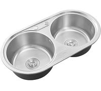 évier Petit évier évier De Cuisine Petits Inserts D’évier De Cuisine pour évier De Cuisine évier De Cuisine avec Accessoires évier De Cuisine Utilitaire Rond à Double Cuve avec Robinet Extr