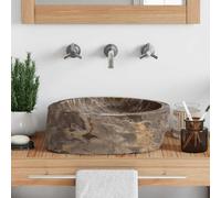 Evier Pierre Fossile Lave-Mains Lavabo Vasque Salle de Bain Intérieur vidaXL