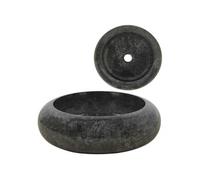 Evier Pierre Naturelle Marbre Noir Lavabo Lave-Mains Vasque Toilette 142766