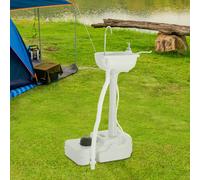 Évier portable extérieur Outsunny, porte-serviettes, réservoir d'eau de 17L