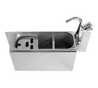 Evier pour Cuillère à Glace 330X120X150 mm Avec Robinet et Trou d'Evacuation