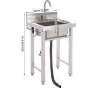 Evier professionnel, acier inoxydable, design spacieux, argenté