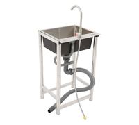 Évier professionnel en acier inoxydable 45 x 40 x 22 cm, robuste, facile à nettoyer, anti-rouille, compact, pour cuisine commerciale, cantine, snacks