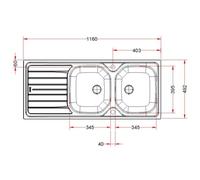 Evier reno inox ren621-116