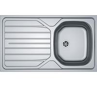 Evier RENOVA inox à encastrer monocuve avec egouttoir 86 x 50 cm FRANKE 897659