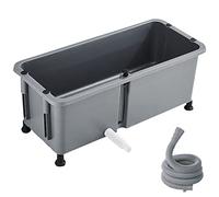 Évier robuste pour balais-serpillères avec tuyau de vidange de 1 m, bassin de service multifonctionnel pour balcon, salle de bain, garage ou atelier