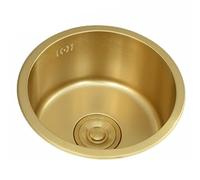 Évier rond en acier inoxydable de 36 cm - Bar Café Studio - Design compact pour les petits espaces, facile à nettoyer, cuisine moderne