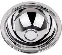 Évier rond en acier inoxydable pour caravane, camping-car, 260 mm, profondeur 130 mm