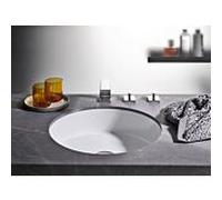 Évier sous plan Alape Ub. KE400 3225501000 Ø 39,4 cm, blanc, sans trou de robinetterie ni trop-plein