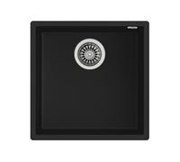 Évier - TEKA - Square - 40x40 cm - Tegranite - Noir - 1 bac sous plan
