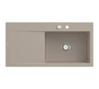 Évier Style 60 Villeroy und Boch Subway à droite, avec garniture de vidage , commande excentrique, 1000 x 510 mm, amande CeramicPlus