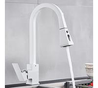 Évier Taps Black Square Sort Sort Robinet de cuisine Single Lever Hot Cold 360 Rotation Rotation Tap Basin Water Crane Tap pour cuisine, points beige