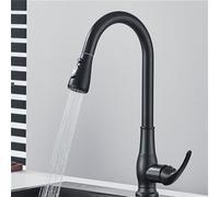 Évier Taps Sort Sort Robinet de cuisine Nickel brossé Hot Cold Mixer Tap 360 Serme pivotée Pont de pont monotage Stream Stream Single Hole Breeker, Or brossé