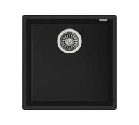 Évier - TEKA - Square - 40x40 cm - Tegranite - Noir - 1 bac sous plan