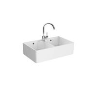 Evier timbre d'office céramique blanc BELFAST 2 bacs