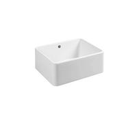 Evier timbre d'office céramique blanc FARMHOUSE XS 1 bac 590x458