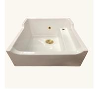 Evier timbre d'office céramique blanc HONORÉ 1 bac