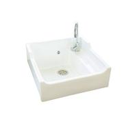 Evier timbre d'office céramique blanc HONORE 1 bac