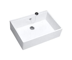 Evier timbre d'office de 70x50cm bandeau de 20cm, avec trop plein