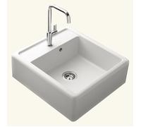 Évier timbre d'office granit blanc cassé Kümbad KIWI 1 bac 595x630