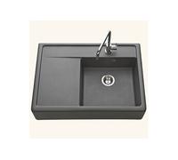 Evier timbre d'office granit gris KIWI 1 grand bac 1 égouttoir