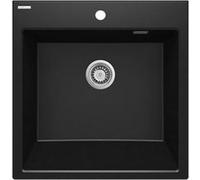 Évier timbre d'office granit noir Deante ERIDAN 1 bac 600x610 noir