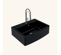 Evier timbre d´office granit noir FOCA 1 bac