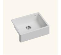 Évier timbre d'office sous-plan Kümbad SWAN granit blanc 1 bac 487 (+/-2 mm)x613 (+/-2 mm)