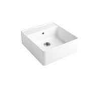 Evier timbre office VILLEROY ET BOCH Tradition Stone White CeramicPlus avec vidage manuel