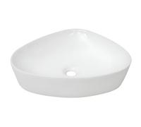 Evier triangulaire céramique lavabo lave-mains salle de bain 50,5 cm blanc 02_0002532