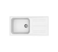 Évier Une cuve Smeg Rectangulaire 100 cm Universel Rigae LZ150B Blanc