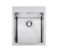 Évier Une cuve Smeg Rectangulaire 40 cm Universel Mira VQR40RS Acier