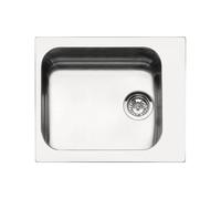 Évier Une cuve Smeg Rectangulaire 58 cm Universel Alba VS45-P3 Inox
