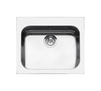 Évier Une cuve Smeg Rectangulaire 58 cm Universel Alba VS50P3 Inox