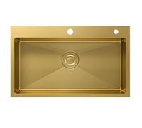 Évier utilitaire à double trou en acier inoxydable avec siphon et panier de vidange - Grands et petits bassins pour cuisine, restaurant, garde-manger, appartement (65 x 45 x 21 cm)