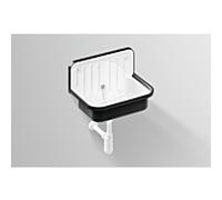 Évier utilitaire Alape STAHLFORM 510 Ü 1205000180 510 x 365 x 330 mm, noir mat/blanc brillant, sans trou de robinetterie, avec trop-plein