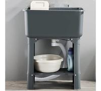 Évier Utilitaire Autoportant, Évier De Nettoyage, Évier De Nettoyage De Sols Avec Cuve Profonde, Évier De Nettoyage Robuste, Station De Lavage Autoportante, Pour Jardin,Without Faucet-60*76.5cm