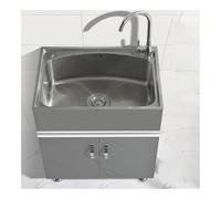 Évier Utilitaire Avec Meuble, Évier Commercial, Évier De Buanderie Avec Meuble, Avec Égouttoir Et Robinet D'Eau Chaude Et Froide, Évier De Cuisine, Pour Garage, Restaurant, Cuisine, Buanderie. 99,469